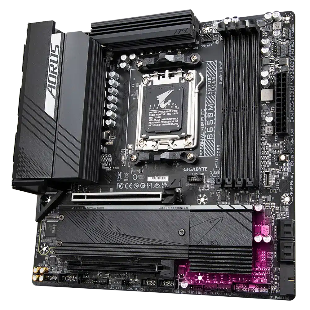 Gigabyte B650M Aorus Elite AMD Ryzen 7000 Series AM5 Motherboard - AMD Motherboards
