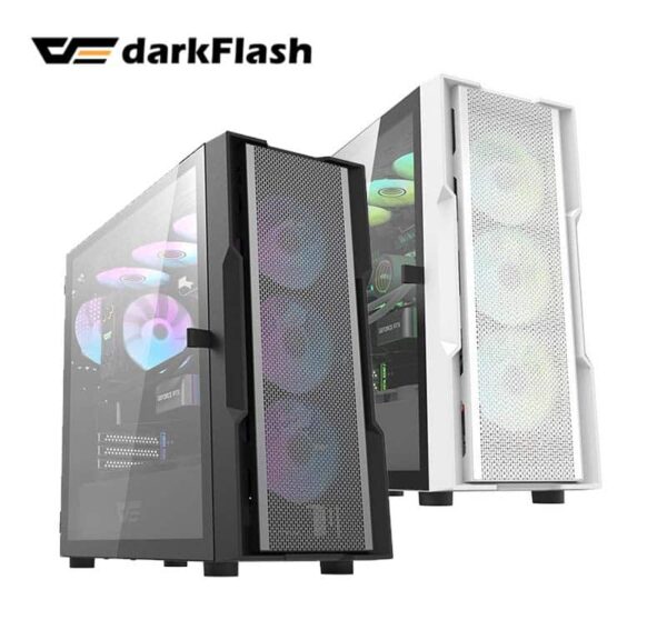 DarkFlash DK431 ATX with 4 Pieces ARGB Fans Panel Computer Case - Chassis