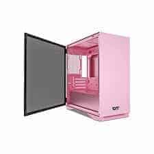 DarkFlash DLM22 Pink mATX Door Opening Tempered Glass Side Panel Computer Case - Chassis