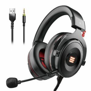 Eksa OCL E900 Pro Black + Red Gaming Headphones - Computer Accessories