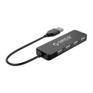 Orico 4 Port USB 2.0 HUB Black FL01-BK-BP - Cables/Adapters