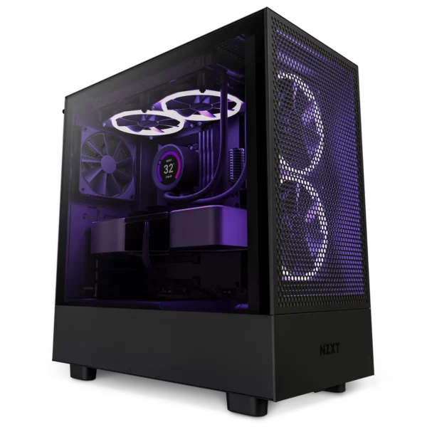 NZXT H5 Flow Compact Midtower Airflow Case Black | White - Chassis