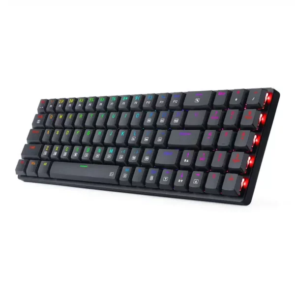 Redragon K626P-KB Ashe 78-Key Low-Profile Wired Mechanical Keyboard Blue Switch - Computer Accessories