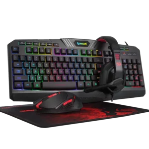 Redragon S101-BA 4in1 Set Keyboard, Mouse, Mousepad and Headset - Computer Accessories