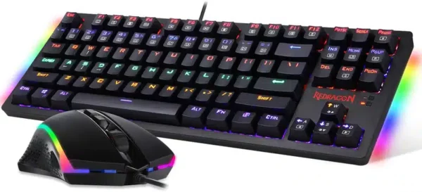 Redragon S113-KN Wired Gaming Keyboard and Mouse Combo Black - Computer Accessories
