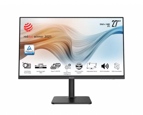 MSI Modern MD272QP 2K 2560x1440 IPS 1440P 75Hz Professional Monitor - Monitors