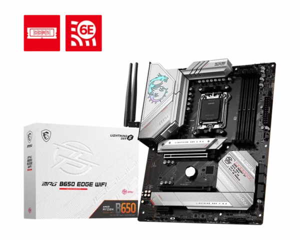 MSI MPG B650 Edge WIFI AMD Ryzen 7000 Series AM5 Motherboard - AMD Motherboards