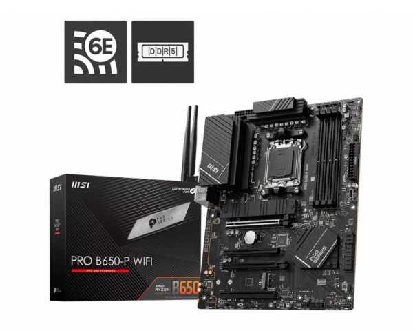 MSI Pro B650-P WIFI AMD Ryzen 7000 Series AM5 Motherboard - AMD Motherboards