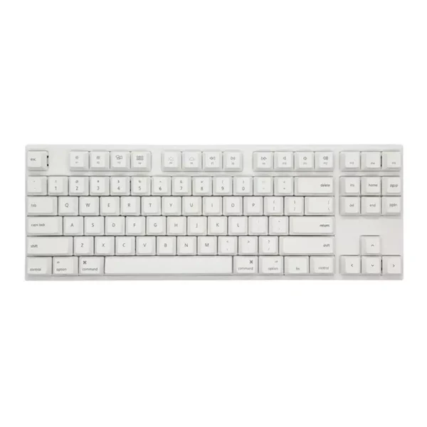Vermilo VA87Mac White LED Wired 87 Keys Dye Sublimation Mechanical Keyboard - Computer Accessories