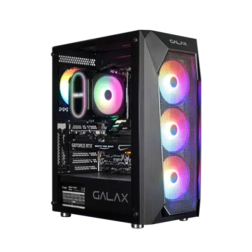 Galax Revolution REV-05 ATX, M-ATX, ITX w/ 3 ARGB Fans Gaming Chassis ...