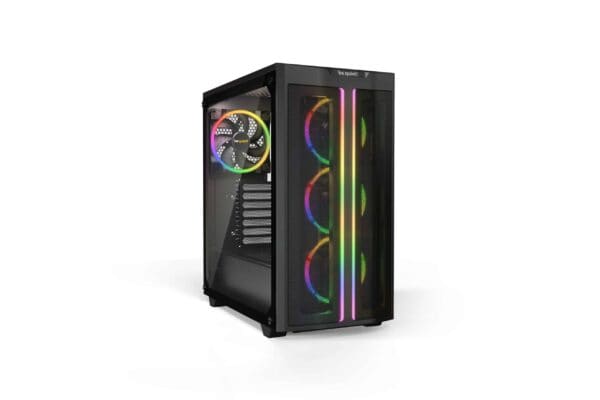 Be Quiet! Pure Base 500FX Black ATX Computer Case w/ 4x ARGB Fans Type C Mid Tower Tempered Glass Window - Chassis