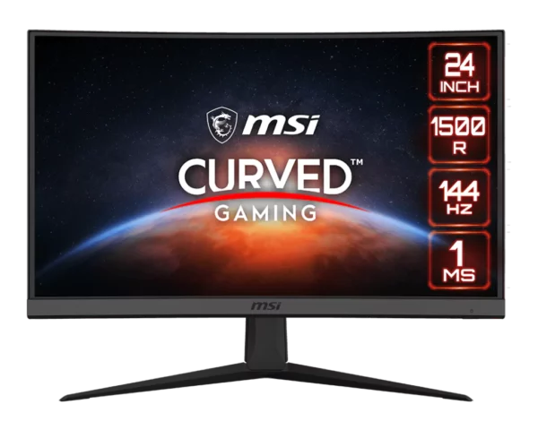 MSI Optix G24C6 23.6" 1920 x 1080 FHD 144Hz Curved Gaming Monitor - Monitors
