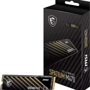 MSI Spatium M470 1TB PCIE 4.0 NVME M.2 SSD Solid State Drive - Solid State Drives