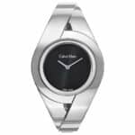 Calvin Klein Analogue Quartz Watch with Stainless Steel Strap K8E2S111 Black Bracelet Women Watch