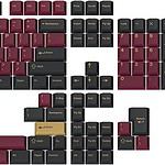 Drop + GMK Redsuns Red Samurai Custom Keycap Set Doubleshot Cherry Profile Cherry-MX Style Stems & Layouts: 60%, 65%, 75%, TKL, 100% Mechanical Keyboards Red Base Kit