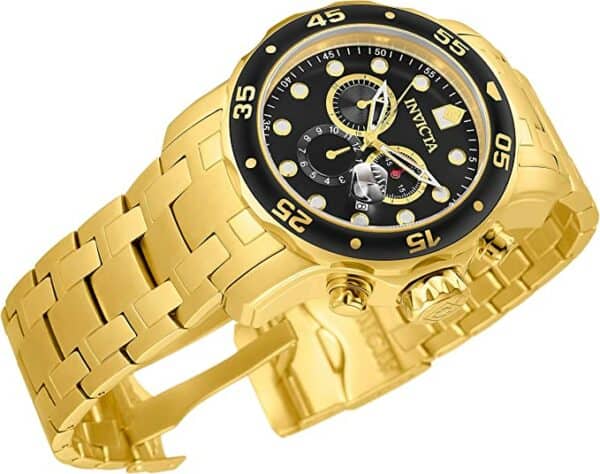 Invicta Pro Diver Collection Chronograph Gold-Plated Men Watch - Fashion