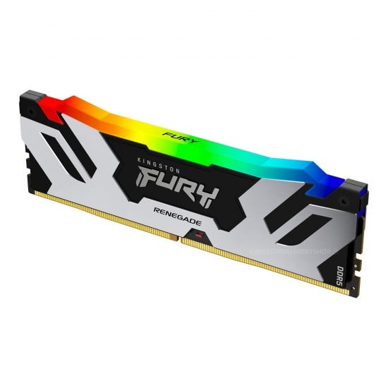 Kingston Fury Renegade Silver RGB KF564C32RSAK2-32 32GB 16GB x2 DDR5 CL32 6400MT/s Non ECC DIMM Desktop Memory - Desktop Memory