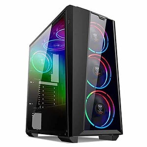 Trendsonic Raider Tempered Glass Mid Tower ATX Case - Chassis