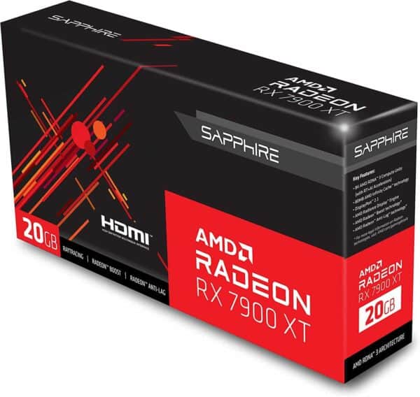 Sapphire AMD Radeon RX 7900 XT 20GB GDDR6 320 Bit Gaming Graphics Card AMD RDNA 3 21323-01-20G - AMD Video Cards