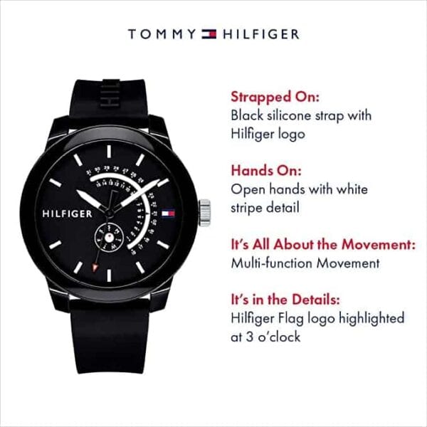 Tommy Hilfiger 1791483 Analog Display Quartz Black Men Watch - Fashion