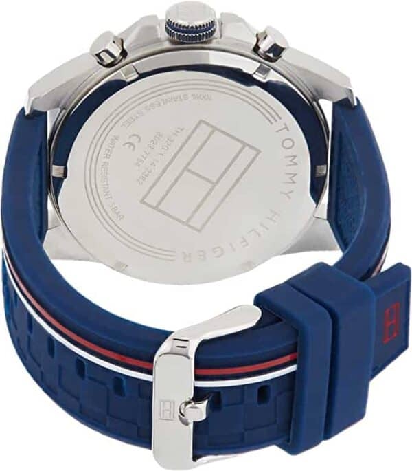 Tommy Hilfiger Decker Blue Dial Blue Rubber Strap Men Watch - Model 1791476 - Fashion