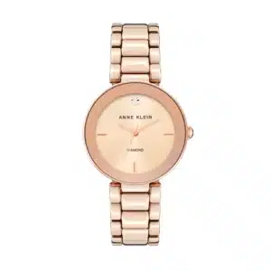 Anne Klein Bangle Watch Premium Crystal Accented Bracelet Set Women Pink Rose Gold - Fashion