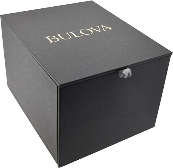 Bulova Ladies Classic Diamond Two-Tone Gold Stainless Steel 3-Hand Quartz Women Watch Black Dial - Fashion