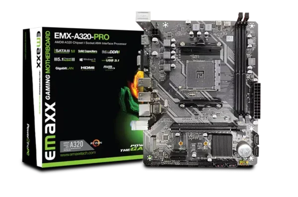 Emaxx A320M AM4 AMD Motherboard EMX-A320-PRO - AMD Motherboards