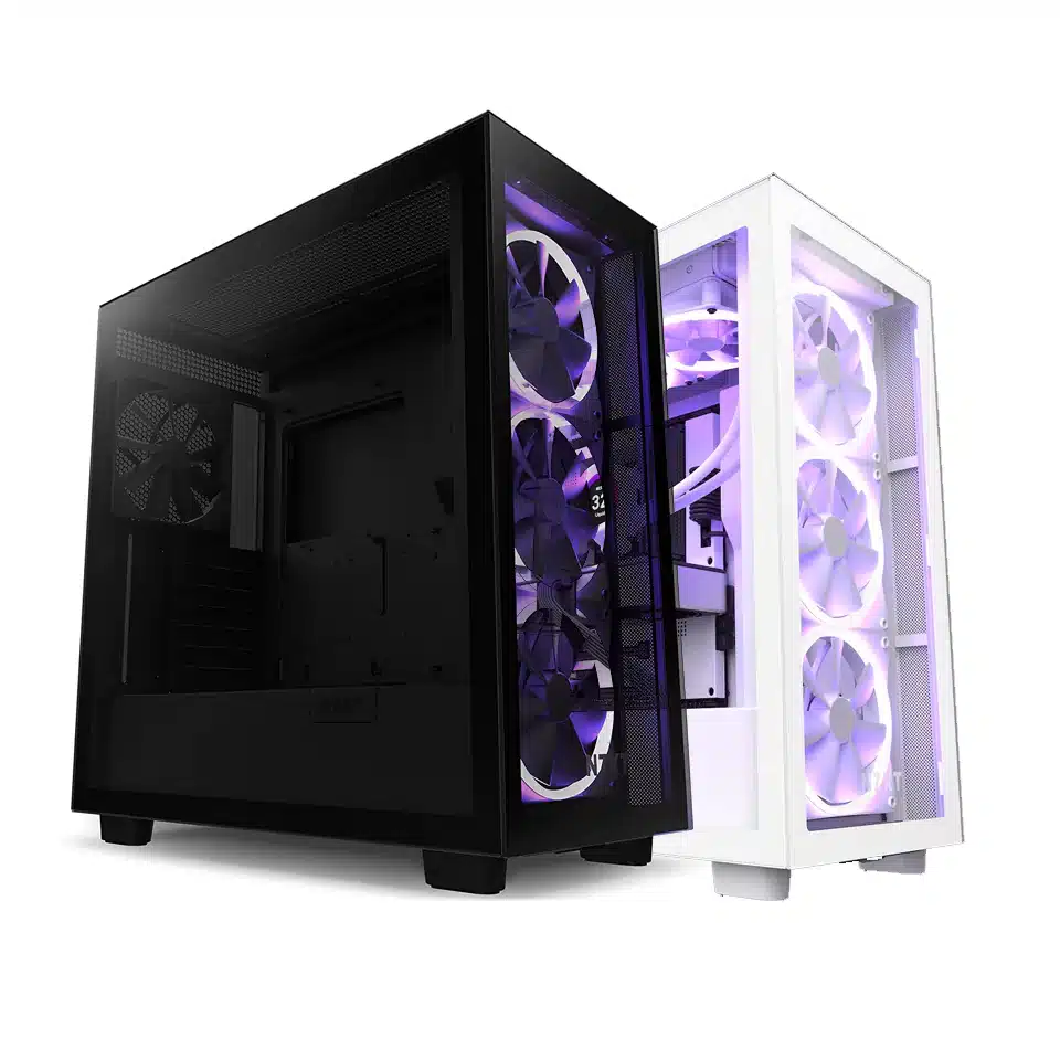 NZXT H7 Elite V2 ATX Premium Mid Tower PC Gaming Case Black, White