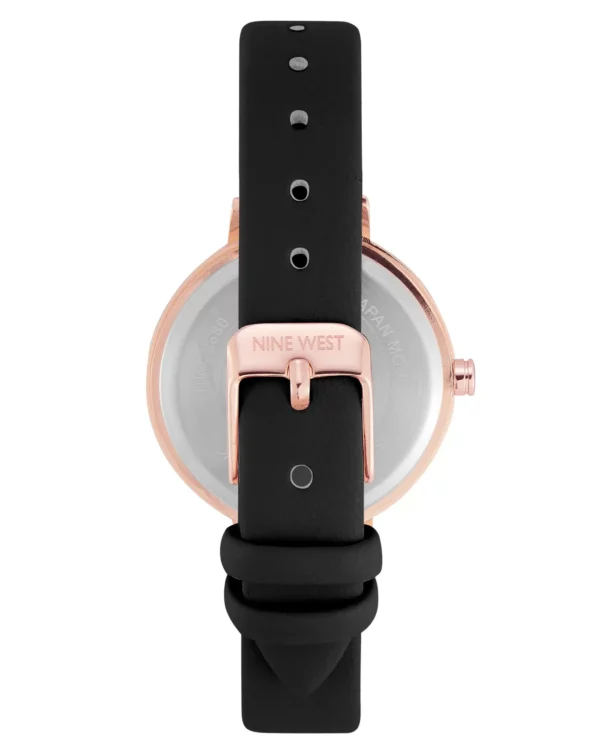 Nine West Floral Dial Strap Women Watch Grey/Rose Gold Colorway Model: NW/2044FLGY - Fashion