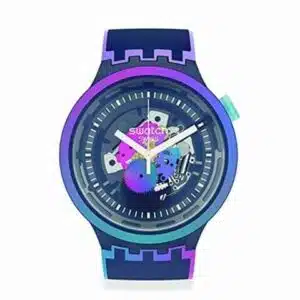 Swatch Big Bold Standard Quartz Silicone Strap Blue Casual Watch Model SO27N112 - Fashion