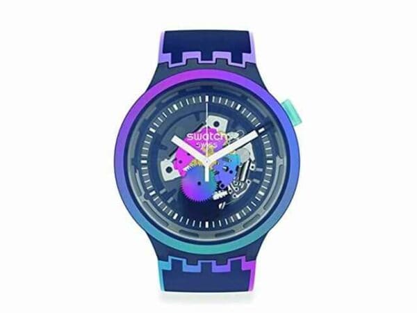 Swatch Big Bold Standard Quartz Silicone Strap Blue Casual Watch Model SO27N112 - Fashion