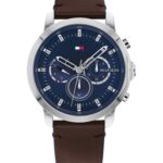 Tommy Hilfiger Quartz Stainless Steel Case and Leather Strap Brown Men Watch - Model 1791066