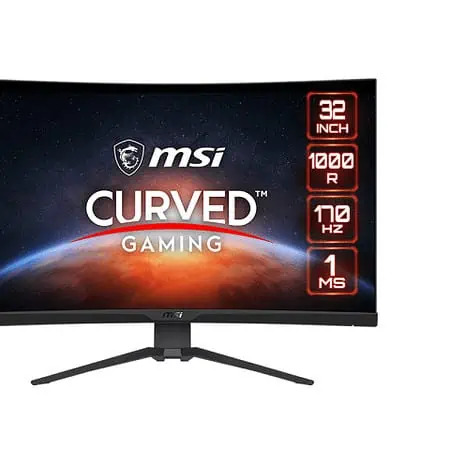 MSI G322CQP 1000R | 31.5" | 2560 x 1440 (WQHD) | 170Hz | 1ms (MPRT) Perfect Curved Screen Gaming Monitor - Monitors