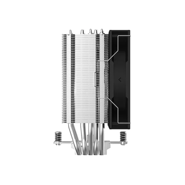 Deepcool Gammaxx AG500 ARGB CPU Single Tower Air CoolerProduct Dimensions 125×95×155 mm
Heatsink Dimensions 120×93×150 mm
Net Weight 861 g
Heatpipe Ø6 mm×5 pcs
Fan Dimensions 120×120×25 mm
Fan Speed 300~1850 RPM±10%
Fan Airflow 67.88 CFM
Fan Air Pressure 2.04 mmAq
Fan Noise ≤29.4 dB(A)
Fan Connector 4-pin PWM
Bearing Type Hydro Bearing
