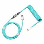 Cooler Master Coiled Keyboard Cable - Cyan