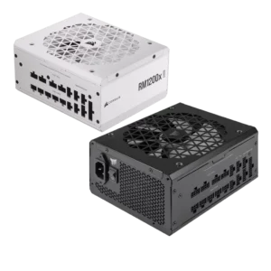 Corsair RM1200X Shift 1200 Watt 80 PLUS GOLD Fully Modular Power Supply - Black | White<div class="list-item">
<div id="label" class="half">Weight: 2</div>
</div>
<div class="list-item">
<div id="label" class="half">ATX Connector:1</div>
</div>
<div class="list-item">
<div id="label" class="half">ATX12V Version: 2.53</div>
</div>
<div class="list-item">
<div id="label" class="half">Continuous power W: 1200 Watt</div>
</div>
<div class="list-item">
<div id="label" class="half">Fan bearing technology: FDB</div>
</div>
<div class="list-item">
<div id="label" class="half">Fan size mm: 140mm</div>
</div>
<div class="list-item">
<div id="label" class="half">MTBF hours: 100,000 hours</div>
</div>
<div class="list-item">
<div id="label" class="half">80 PLUS Efficiency: Gold</div>
</div>