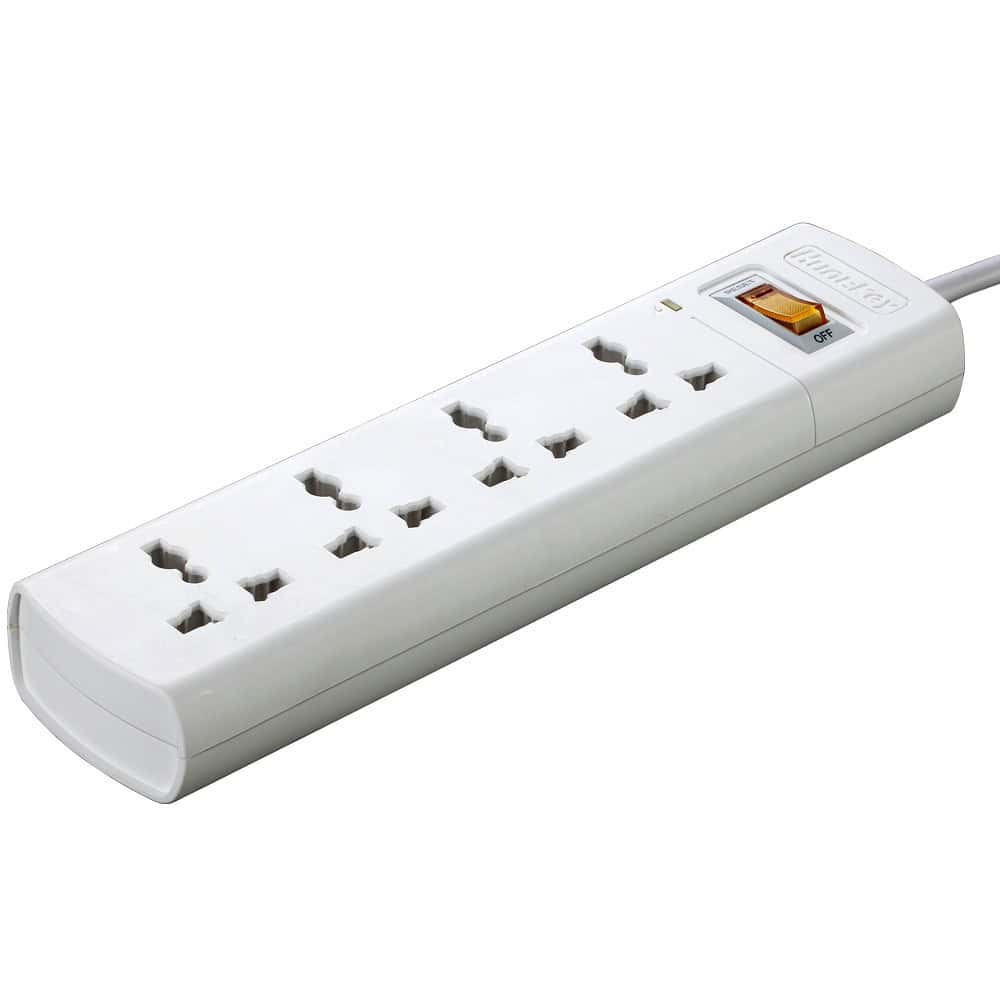 Huntkey SZM404-4 4 Socket Surge Protector Extension Cable Four universal standard outlets Surge protection Overload protection Flame retardant material Integral copper bar MAX2500W-MAX10A, 250V