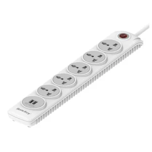 Huntkey SZN607 5 Socket Surge Protector Extension Cable Two powered USB ports (2.4 AMP Combined) Five universal standard outlets Child-protective shutters Double break safety switch Flame retardant material Integral copper bar MAX2500W-MAX10A, 250V