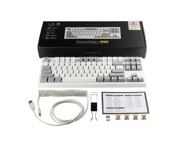 Tecware Phantom+ Elite RGB TKL 87 Keys Wireless Wraith Switch Mechanical Keyboard - Computer Accessories