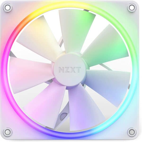 NZXT F140 RGB Fans Single | Twin Pack Advanced RGB Lighting Customization Black | White - Cooling Systems