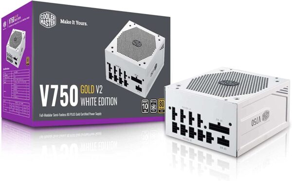 Cooler Master V750 Gold V2 Full Modular 80+ White Edition Power Supply - Power Sources