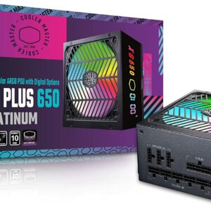 Cooler Master XG650 Plus 650W Platinum Full Modular 80+ ARGB with Digital Options Power Supply - Power Sources