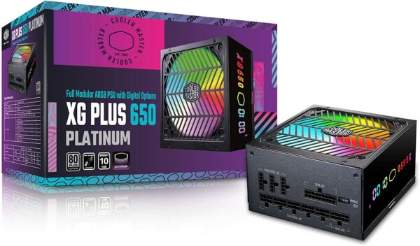 Cooler Master XG650 Plus 650W Platinum Full Modular 80+ ARGB with Digital Options Power Supply - Power Sources