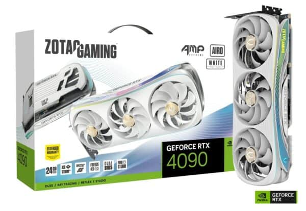 Zotac Gaming GeForce RTX 4090 AMP Extreme AIRO White Edition Graphics Card ZT-D40900K-10P - Nvidia Video Cards