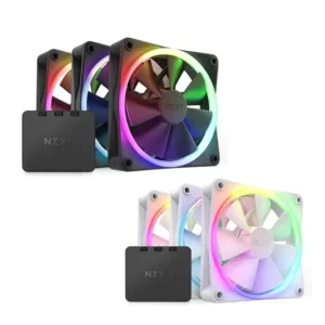 NZXT F120 RGB Fans Single | Triple Pack Advanced RGB Lighting Customization Black | White - Cooling Systems