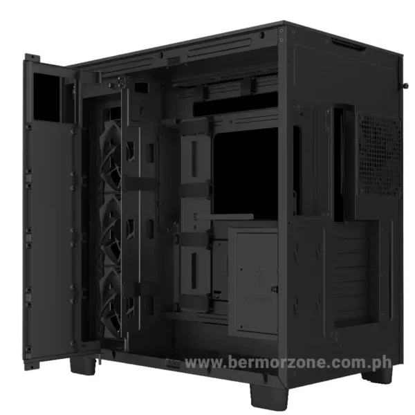 NZXT H9 Flow Dual-Chamber Mid-Tower Airflow Case Black | White - Chassis