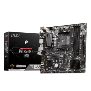 MSI PRO B550M-P Gen 3 AM4 AMD Motherboard - AMD Motherboards