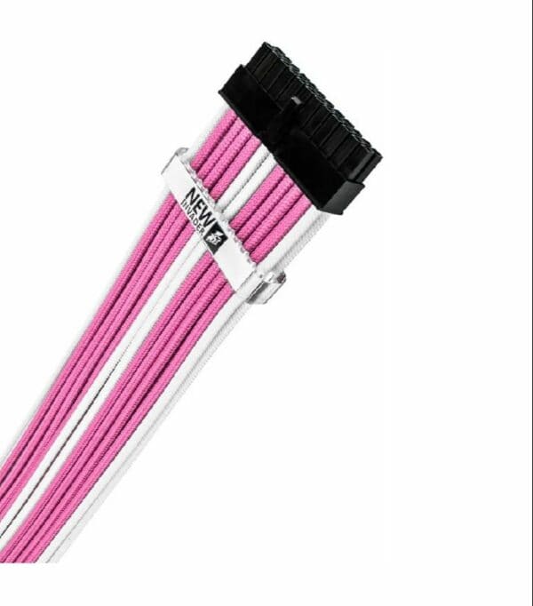 1STPlayer Steampunk PKW-001 PSU Sleeved Extension Cable Kit PINK/WHITE - Computer Accessories