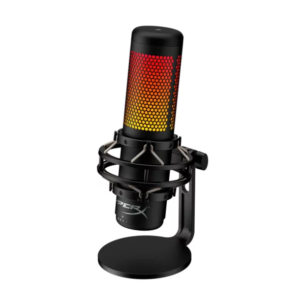 HyperX QuadCast S RGB USB Condenser Gaming Microphone, for PC, PS4 and MAC
 	RGB Lighting
 	Customizable with NGENUITY Software
 	Tap-to-Mute Sensor with LED indicator
 	Stereo, Omnidirectional, Cardioid, Bidirectional